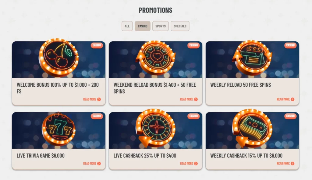 Spin247 Casino Promotions