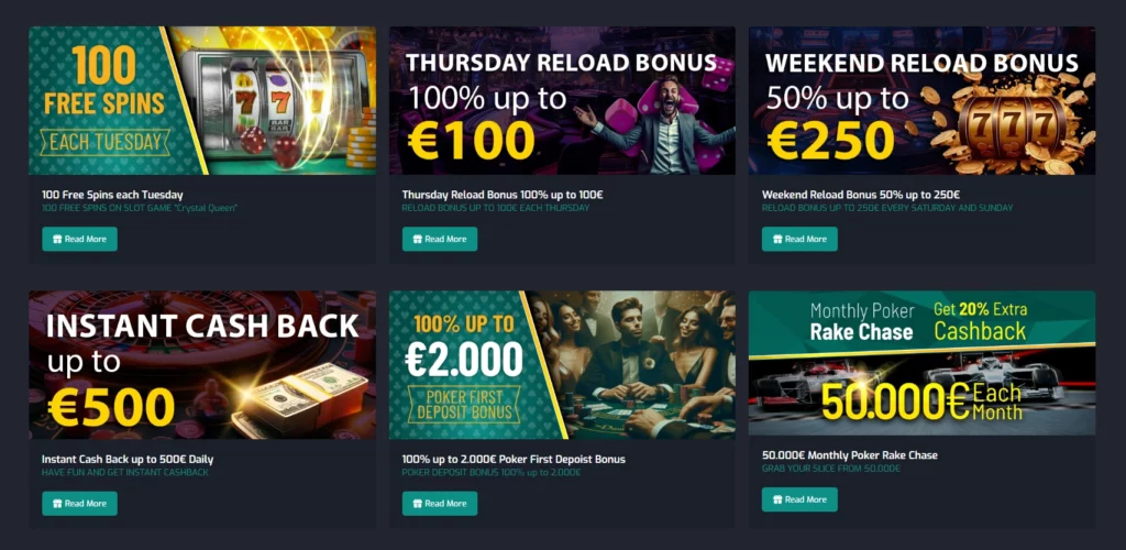 Cristal Poker Casino Promotions