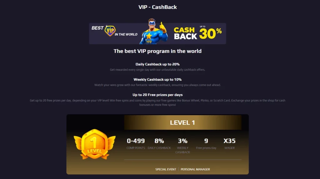 Europa777 Casino VIP Program