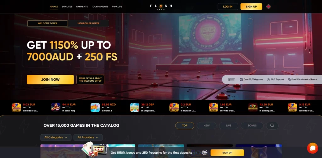 FlashDash Casino Main