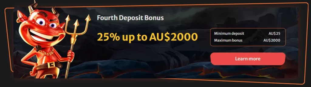 HellSpin Casino Fourth Deposit Bonus
