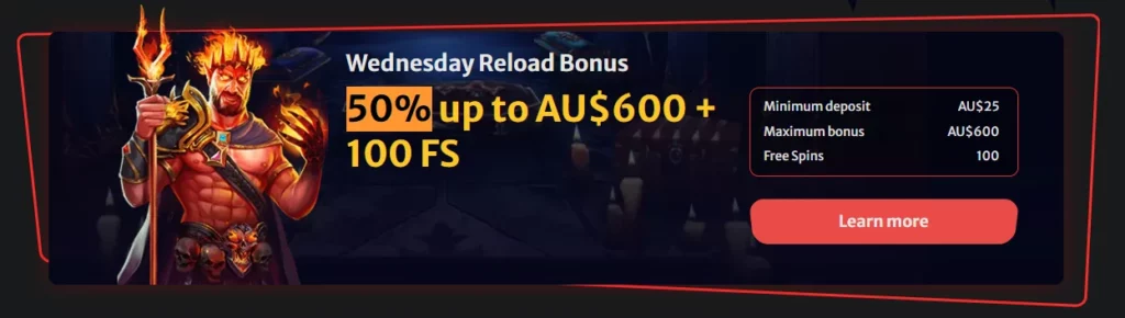 HellSpin Casino Wednesday Reload Bonus