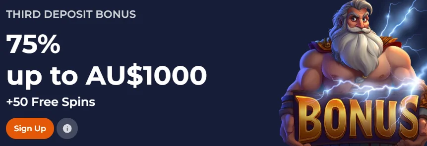 NineCasino Third Deposit Bonus