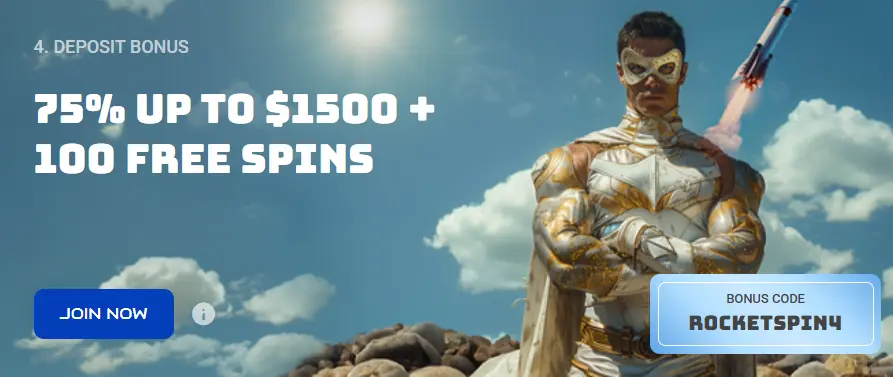 RocketSpin Casino Fourth Deposit Bonus