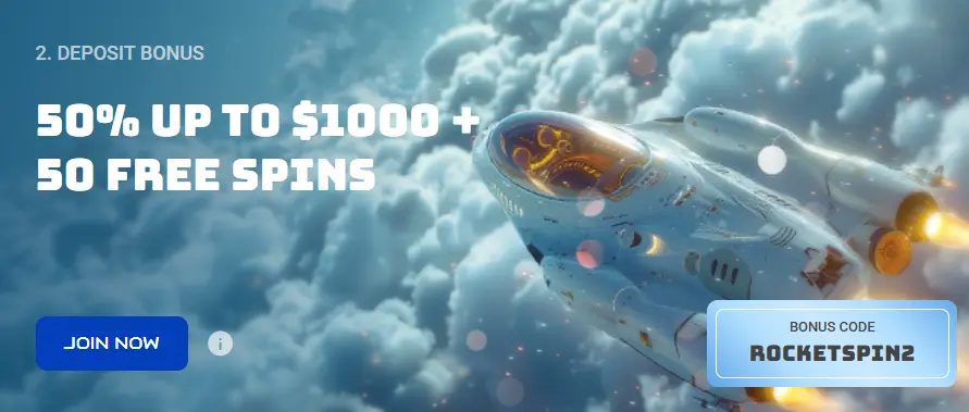 RocketSpin Casino Second Deposit Bonus