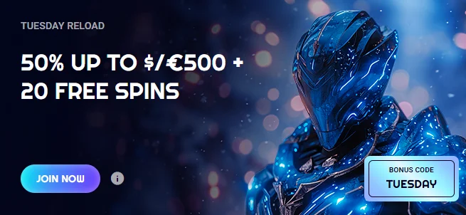 Spinjo Casino Tuesday Reload Bonus